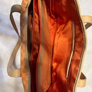 Orange and Tan Tote Bag